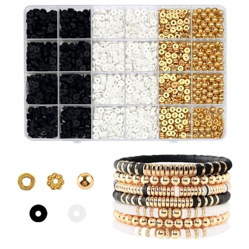 AFEION 2530 Stück Perlen für Armbänder, Perlen Zum Auffädeln,6mm Polymer Clay Perlen,für DIY-Perlenketten, Armbänder, Halsketten und Ohrringe als kreative Geschenke von AFEION