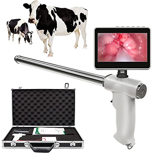 AFITO Künstliche Besamungspistole für Kühe, visuelle Besamungspistole, professionelle Veterinärbesamungs-Landwirtschaftswerkzeuge, mit 5-MP-Kamera, 360 ° -Bildschirm,Cattle-Horses von AFITO