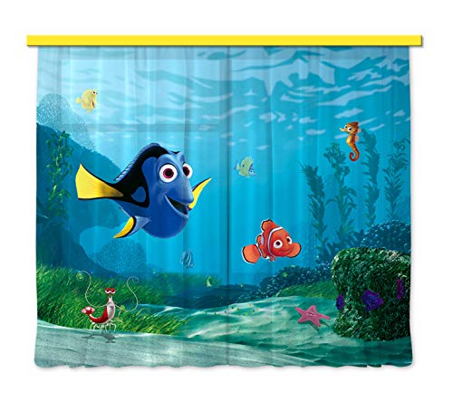 Dory und Nemo auf Unterwasserspaziergang, Disney, Vorhänge für ein Kinderzimmer, 180 x 160 cm. von AG Design