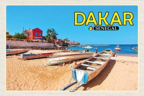 AGDeko® Blechschild Dakar Senegal Strand Meer Reisen Urlaub Touristik Größe 30x20 cm von AGDeko André Günther Dekoration & Style