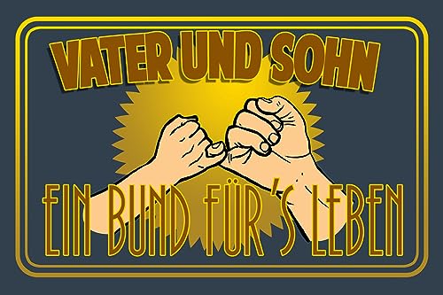 AGDeko® Blechschild Vater und Sohn ein Bund für Größe 30x20 cm von AGDeko André Günther Dekoration & Style