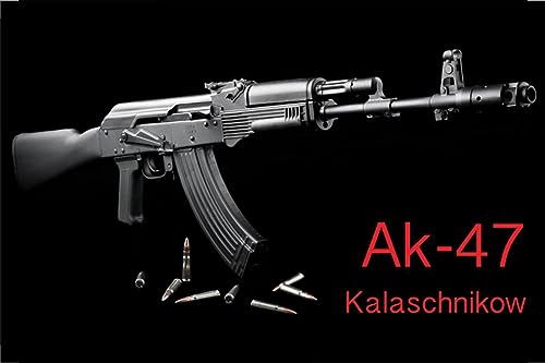 AGDeko® Schild aus Holz 12x18cm AK-47 Kalaschnikow zum Aufhängen oder Stellen Raum Dekoration von AGDeko André Günther Dekoration & Style