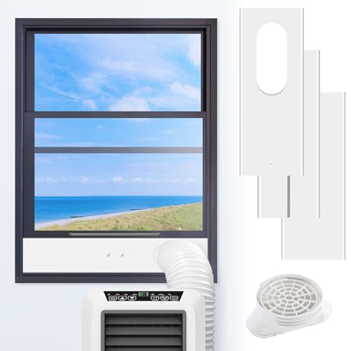 AGPTEK Fensterabdichtung für mobile Klimageräte, Klimaanlagen, Wäschetrockner, Ablufttrockner, stop Heiβluft zum Anbringen an Fenster, Dachfenster, Flügelfenster, Fensterabdichtung von AGPTEK