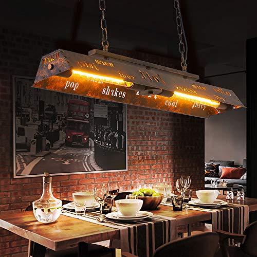 AHQX Eisen-Stil Kronleuchter Retro Hängeleuchte Höhenverstellbar Hängelampe Industrial Pendellampe E27 Vintage Pendelleuchte Esszimmer Lichter Küche Wohnzimmer Deckenleuchte Bar Restaurant Leuchter von AHQX