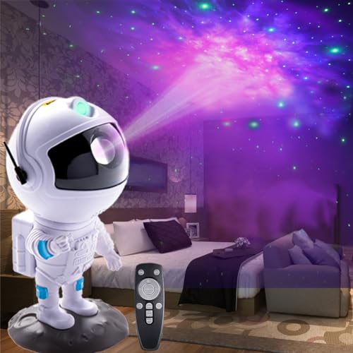 AIBEAU LED Sternenhimmel Projektor, Astronaut Sternenhimmel Projektor Galaxy Nachtlicht mit Fernbedienung und 360° verstellbar, Schlafzimmer Dekor Ästhetik, Geschenke für Kinder und Erwachsene von AIBEAU