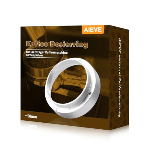 Aieve 58mm Kaffee Dosierring Dosiertrichter Siebträger Universal Kaffeedosierring Espresso Magnetisch Ersatzteile für 58mm Siebträgermaschine kompatibel mit Rancilio Silvia, Bezzera BZ10 (Version 1) von AIEVE