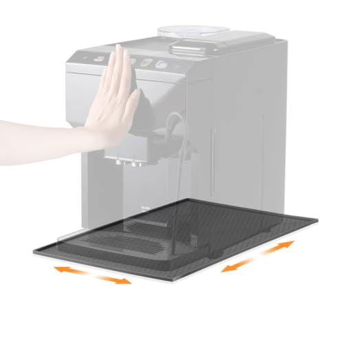 AIEVE Unterlage Silikonmatte für Kaffeemaschine Kaffeevollautomat Kaffeemühle kompatibel mit De Longhi Magnifica und Philips LatteGo usw. Anti-Rutsch 48 x 30 cm Silikonunterlage (Grau) von AIEVE