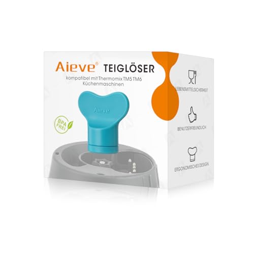 Aieve Teiglöser Teigblume Messerdrehhilfe kompatibel mit Thermomix TM5 TM6 Küchenmaschinen, Drehhilfe Ersatzteil zum Einfachen Entnahmen von Teig aus Mixtopf(Upgrade: Blau) von AIEVE