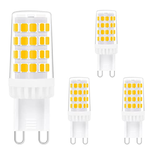 AIMHEIM G9 LED Lampen Dimmbar Warmweiß 3000K, Leuchtmittel LED G9 4W Entspricht 40W Halogenlampe, LED G9 Glühbirne 420 Lumen, Kein Flackern, Enegiesparende G9 Kleine Birne, 4 Stück von AIMHEIM