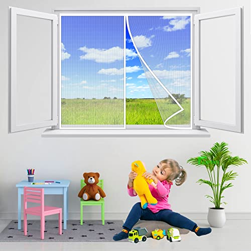 Insektenschutz BalkonFenster, 110x125 cm Automatisches Schließen Insektenschutz für, Insektenschutz, faltbar, Luft kann frei strömen, für Flure Fenster, Weiß P von AIPPEI