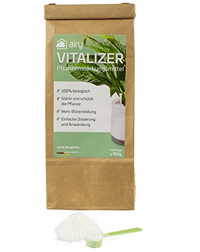 BIO Dünger für Zimmerpflanzen 150g - Vitalizer von AIRY® - Pflanzenstärkungsmittel - 100% biologischer Grünpflanzendünger - Geeignet für Grünpflanzen, Blumen, Garten Pflanzen, Gemüse, Obst Baum von AIRY