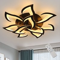 84W schwarze LED-Deckenlampe mit Fernbedienung und Anwendung Moderne Kronleuchter für Wohnzimmer Schlafzimmer Haus Elegante Innendekoration - Aiskdan von AISKDAN