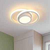 Runde LED-Deckenleuchte, Moderner Deckenfluter 32W 2400LM, Acryl-Leuchte, Warmweißes Licht 3000K 12cm, Ideal für Flur Küche Wohnzimmer Schlafzimmer von AISKDAN