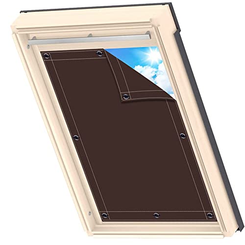 AIYOUVM Rollos für Fenster Mehrfach Farbe, Mehrere Größenoptionen, Rollos für Dachfenster Ohne Bohren Sonnenschutzfolie Dachfenster für Wärmedächer 92x96cm von AIYOUVM