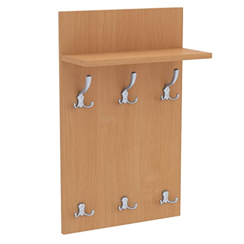 AKKE 70x40 | MEDI Garderobenpaneel Wandgarderobe Garderobe Wandpaneel Kleiderstange ALUMINIUM | BAYERISCHE BUCHE von AKKE