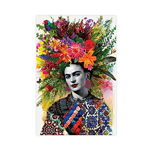 AKSEKA Frida Kahlo 3 Leinwand-Poster, Wandkunst, Dekoration, Bild, Gemälde für Wohnzimmer, Schlafzimmer, Dekoration, Rahmen-Stil, 40 x 60 cm von AKSEKA