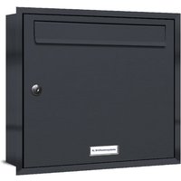 AL BRIEFKASTENSYSTEME Briefkasten »Premium«, (BxH): 38.5 x 34.5cm, Anzahl Schlitze: 1, Unterputzmontage - grau von AL BRIEFKASTENSYSTEME