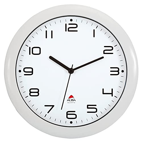 ALBA LAUTLOSE Uhr, weiß, 30 cm von ALBA