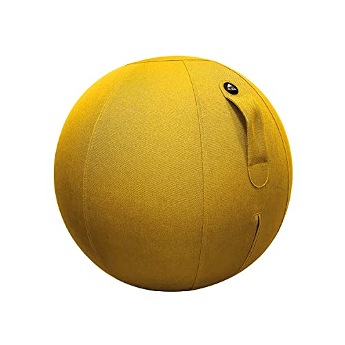 ALBA MHBALL J ergonomischer Sitzball, PVC/Polyester, Safran-gelb, mittel von ALBA