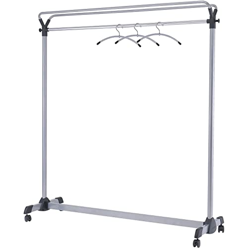 Alba Mobile Garderobe mit 4 Rollen Metallrahmen B 1200 x T 500 x H 1700 mm von ALBA