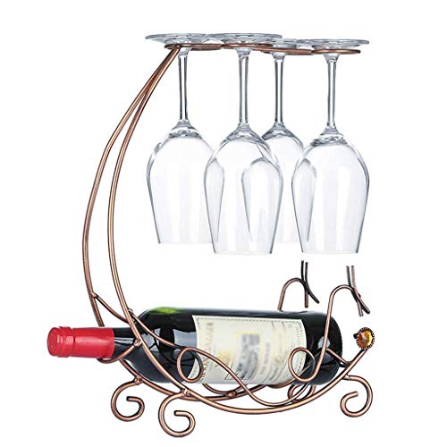 ALEjon Kelchgestell Küche Arbeitsplatte freistehendes Weinglas Aufbewahrungsregal Bar Kreative einfache Weinpräsentation Ständer Regal, Bronze von ALEjon