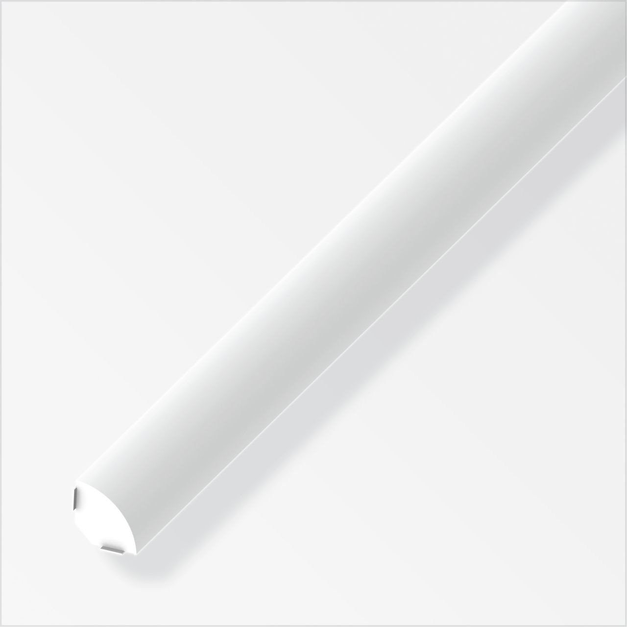 alfer Viertelkreis-Eckleiste 1 m, 14 mm PVC (Kunststoff) glatt weiss von ALFER