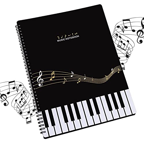 Musik Dateiordner Musiker Ordner Notenblatt Ablagemappe Notenordner Musiknotizbuch Speicherordner Wasserdichter Notenmappe Aufbewahrung 20 Taschen Clef A4 für Klaviergitarren Band Schule Büro Haushalt von ALHWXCH2