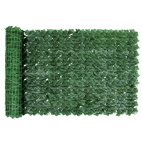 ALLOMN Künstliche Efeu Garten Sichtschutz, Zaun Sichtschutzgitter mit Künstlichen Blättern Künstliche Hecken Paneele Rolle für Party Garten Hochzeit a Mauer Wohnkultur 100 x 300cm (1 Rolle) von ALLOMN