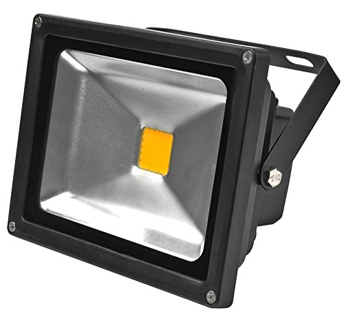 ALPHA DIMA 20W LED Fluter Floodlight Strahler Licht Scheinwerfer Außenstrahler Wandstrahler Schwarz Aluminium IP65 Wasserdicht AC 85-265V Warmweiß von ALPHA DIMA