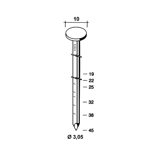 ALSAFIX Dachpappnagelrollen Länge 25 mm Drahtgebunden 16 Grad (7200 Stück) von ALSAFIX