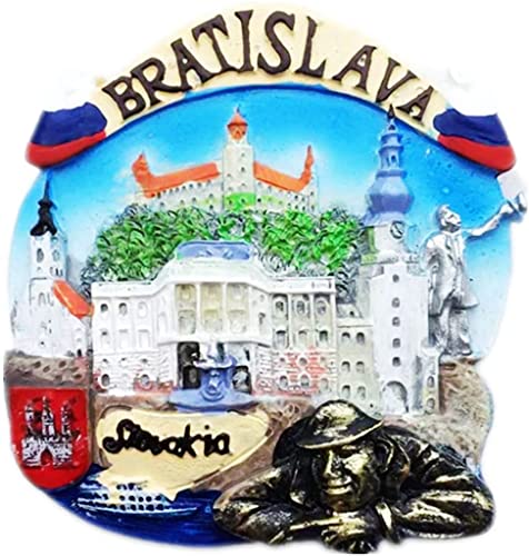 Bratislava Slowakei Bratislava Bratislava Magnet Kühlschrank Kühlschrank Magnet Dekoration Aufkleber Souvenir Harz Handwerk Küche Whiteboard von ALTKO