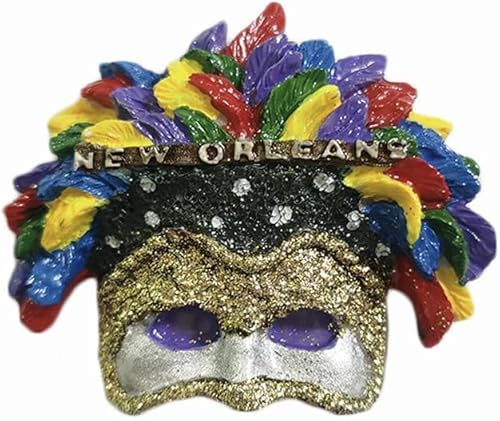New Orleans USA Maske New Orleans Magnet Kühlschrank Kühlschrank Magnet Dekoration Aufkleber Souvenir Harz Handwerk Küche Whiteboard von ALTKO
