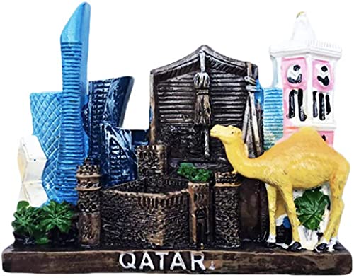 Qatar Landmark Qatar Magnet Kühlschrank Kühlschrank Magnet Dekoration Aufkleber Souvenir Harz Handwerk Küche Whiteboard von ALTKO