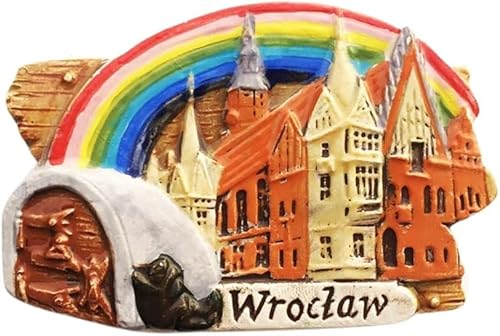 Wroclaw Polen Wroclaw Magnet Kühlschrank Kühlschrank Magnet Dekoration Aufkleber Souvenir Harz Handwerk Küche Whiteboard von ALTKO