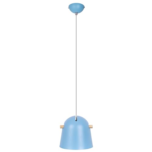 AMARE LED Pendelleuchte H: 22 cm, H: max. 150, D: 23 cm (ohne Leuchtmittel 1 x E27, max. 40 W), Blau von AMARE