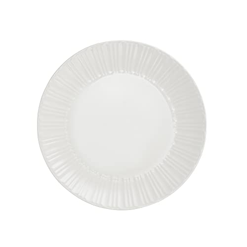 AMBITION Kuchenteller 15,5 cm Dessertteller Porzellan weiß klassisch elegant Verzierungen am Rand Mikrowelle Spülmaschine Perla Kollektion von AMBITION