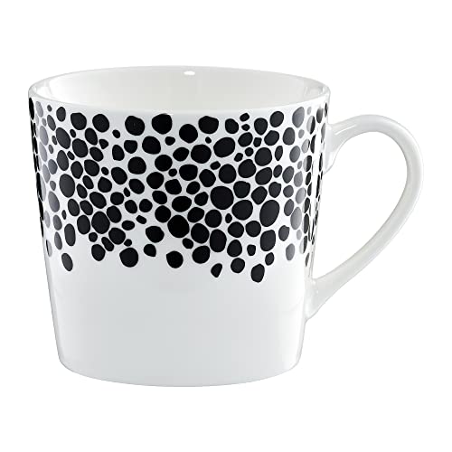 AMBITION Porzellanbecher Sahara schwarz 400 ml 10 x 10 x 9,5 cm Kaffeetasse Kaffeebecher Trinkbecher Spülmaschine Mikrowelle modern weiß schwarz von AMBITION