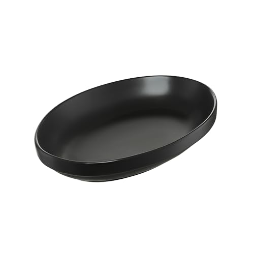 AMBITION Servierplatte oval schwarz 14 x 9,5 cm Porzellan Servierschale für Obst Salate Desserts Spülmaschine & Mikrowelle 1 Stück von AMBITION