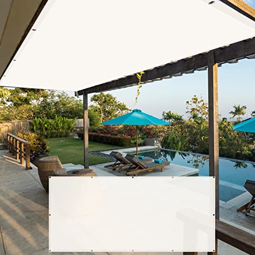 Sonnensegel Schattentuch 2x3.4M wetterbeständig Quadratisch Balkon Outdoor Sunsegel 98% UV Schutz Leinen 100% Reißfestes inkl Befestigungsseile, Beige von AMZHU