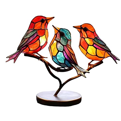 AMZLORD Mehrfarbige Vogelstatue aus Acryl, Sammlerstücke, AST, Vogelskulpturen, Büroschränke, Bücherregale von AMZLORD