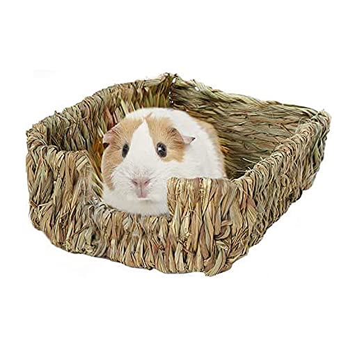 ANCLLO Tragbares Grasbett, handgefertigt, für Meerschweinchen, Gras, Spielbett für Chinchillas, Kaninchen und andere Kleintiere von ANCLLO