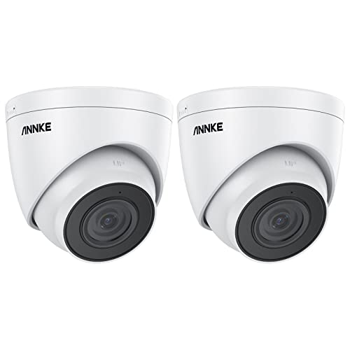 ANNKE 2 Stück C500 PoE überwachungskamera, 5MP IP Kamera aussen mit Eingebautes Mikrofon und SD-Kartensteckplatz, Erkennung von Menschen und Fahrzeugen, IP67, funktioniert mit Alexa von ANNKE