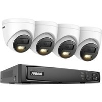 ANNKE 8CH 4K Standalone-Überwachungs-PoE-NVR x 4 PCS 1080p 24/7 Farbsicherheitskameras von ANNKE