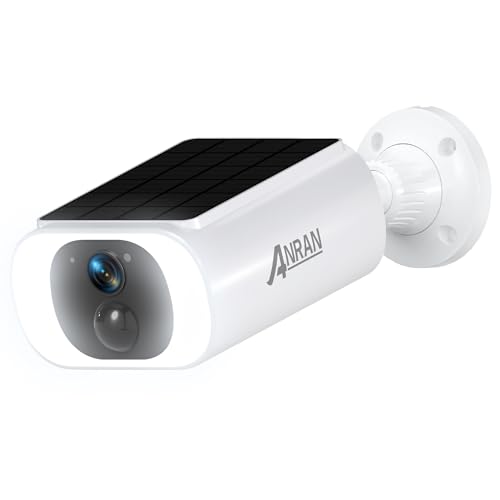 ANRAN 2K HD Überwachungskamera Aussen Akku mit Solarpanel, Überwachungskamera aussen solar, Nonstop Power mit Solar, 2,4 GHz WLAN, Spotlights, 2-Wege-Audio, ohne ABO, C3 von ANRAN