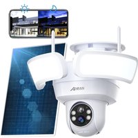 Anran - berwachungskamera mit Flutlicht, Kabllose Überwachungskamera Aussen Akku mit Solarpanel, Bewegungserkennung und Smarte Beleutung, von ANRAN