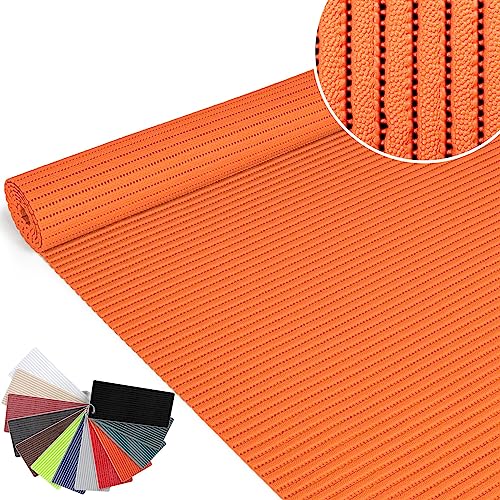 ANRO Badematte Weichschaummatte Bad- und Duschvorleger Antirutsch Badläufer Uni Orange 180x65cm von ANRO