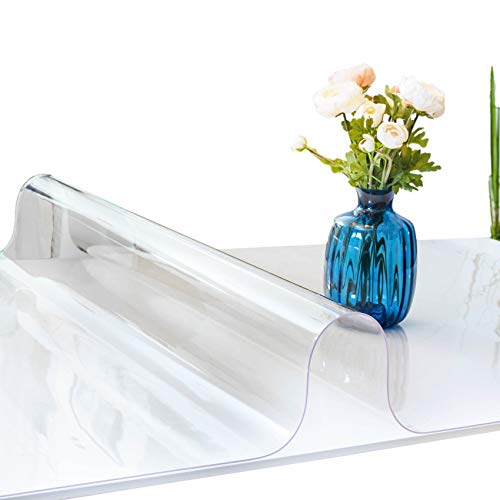 ANRO Tischfolie durchsichtig abwaschbar 2mm Transparent Tischdecke Weich PVC Folie 70x100cm Viele Größen (1000) von ANRO