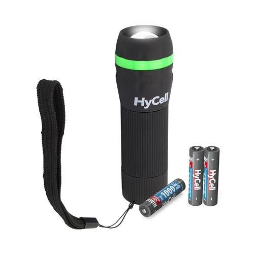 HyCell Mini LED Taschenlampe zoombar & fokussierbar inkl. AAA Batterien - Handliche LED Leuchte mit stufenloser Fokussierung - Handlampe ideal für Camping Werkstatt Handtasche Garten Kinder Outdoor von Ansmann