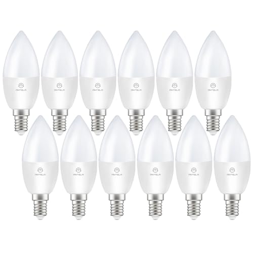 ANTELA E14 LED Lampe Glühbirne 5W 470LM 4000K Neutralweiß Licht Birne ersetzt 50W, C37 Kerzenform Energiesparlampe, nicht Dimmbar, ErP, 12er-Pack von ANTELA