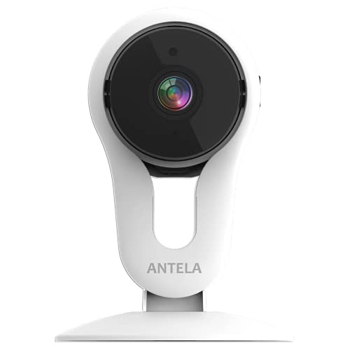 ANTELA Überwachungskamera WLAN IP Kamera 1080P Innen, 2 Wege Audio, Bewegungserkennung, Nachtsicht, Speicherung auf MicroSD-Karte/Cloud, Kompatibel mit Alexa, Google Assistant, App Kontrolle von ANTELA